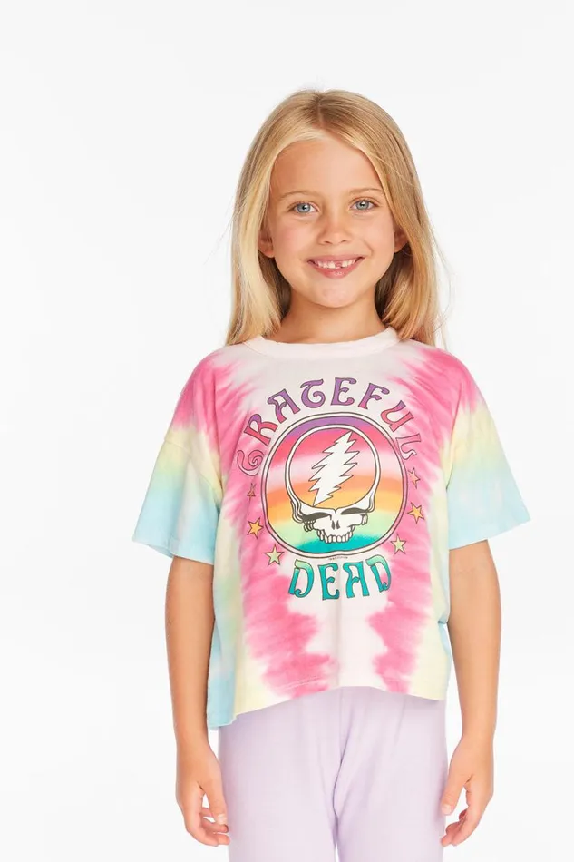 WomensKids Chaser Brand Music Grateful Dead Tie Dye Steal Your Face Tee