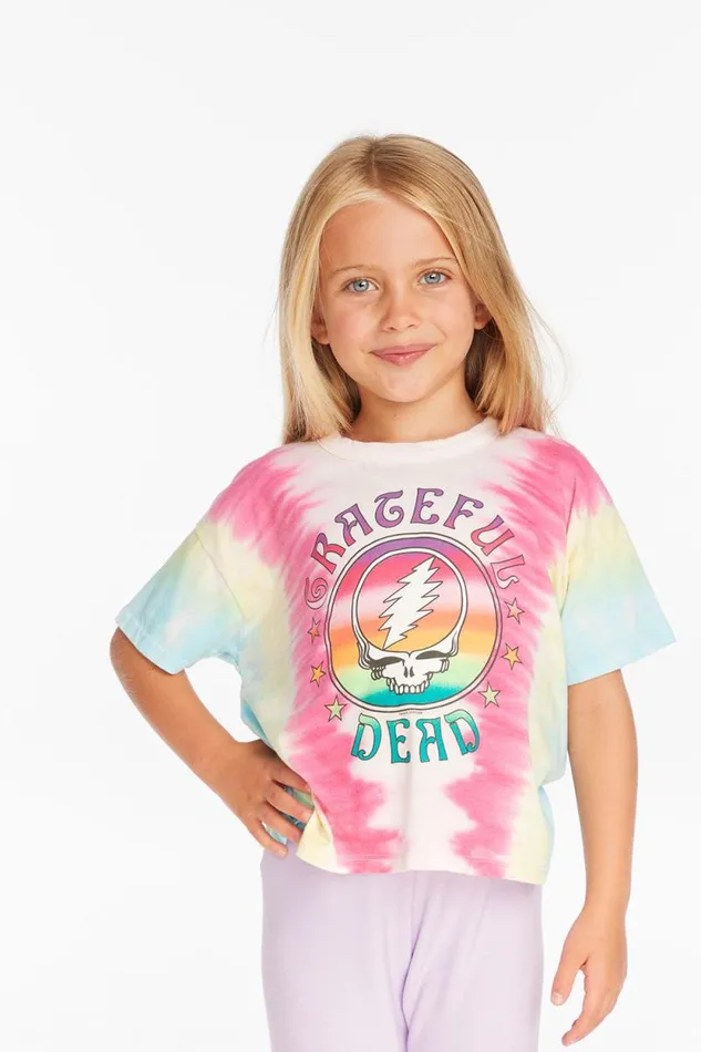 WomensKids Chaser Brand Music Grateful Dead Tie Dye Steal Your Face Tee