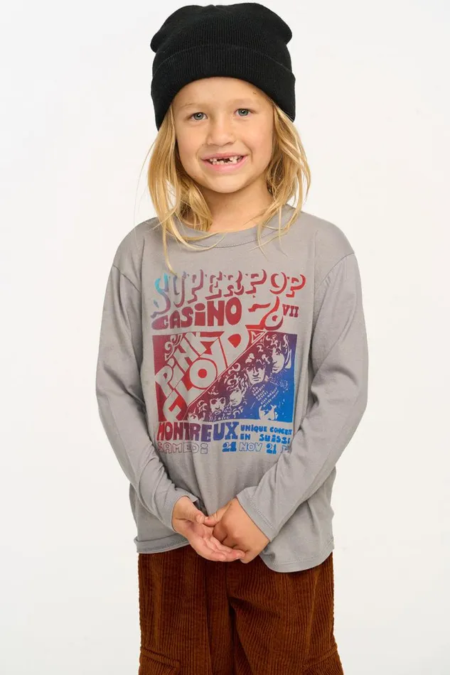 WomensKids Chaser Brand Music Pink Floyd Montreux Long Sleeve Tee