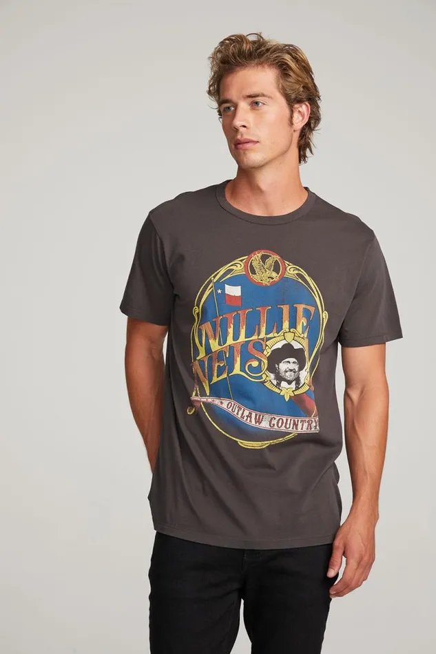 WomensMens Chaser Brand Music Willie Nelson Outlaw Country Mens Tee