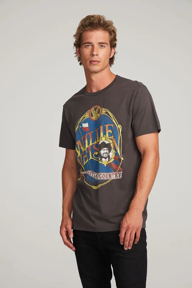 WomensMens Chaser Brand Music Willie Nelson Outlaw Country Mens Tee
