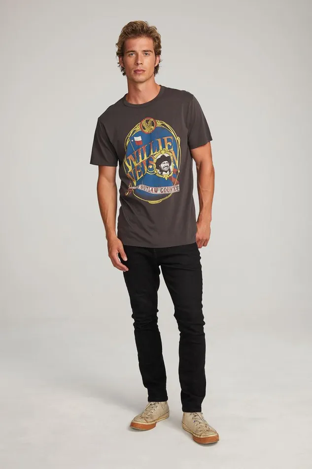 WomensMens Chaser Brand Music Willie Nelson Outlaw Country Mens Tee