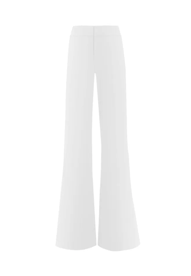 Womens Pants Alice Olivia Dylan High Waisted Wide Leg Pant White