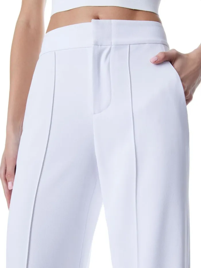 Womens Pants Alice Olivia Dylan High Waisted Wide Leg Pant White