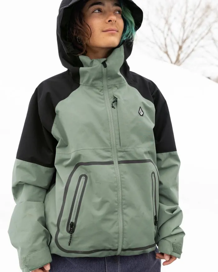 Womens Revna 20K Shell Jacket 8211 Lichen Green Womens Volcom Jackets