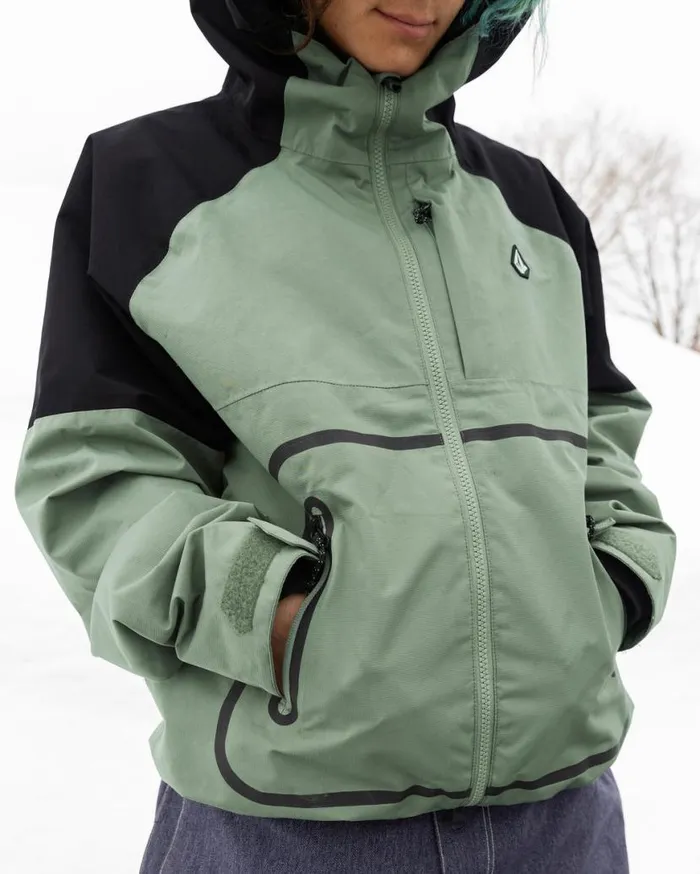 Womens Revna 20K Shell Jacket 8211 Lichen Green Womens Volcom Jackets