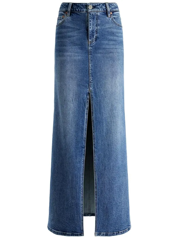Womens Skirts Alice Olivia Rye Denim Maxi Skirt Brooklyn Blue