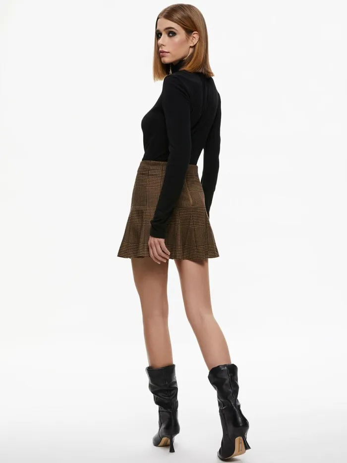 Womens Skirts Alice Olivia Zona High Waisted Mini Skirt Camelblack