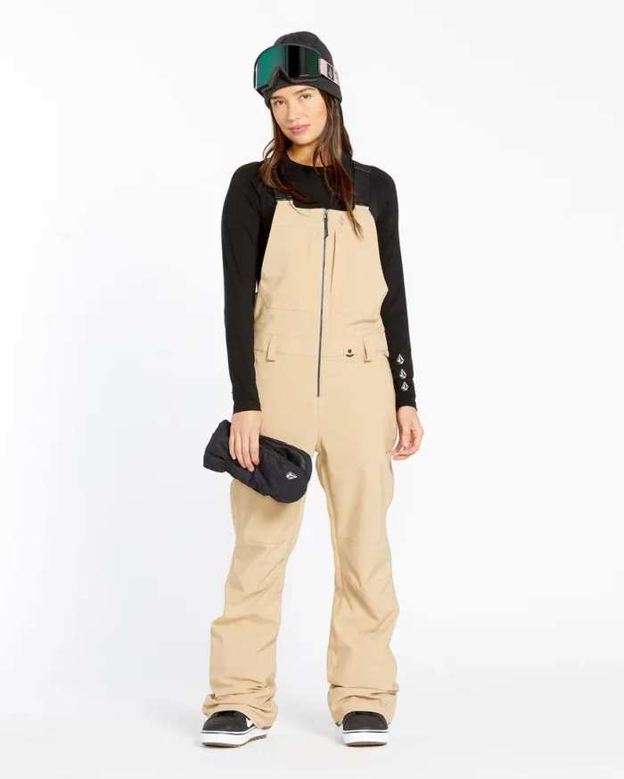 Womens Swift Bib Overalls 8211 Sand Womens Volcom Pants
