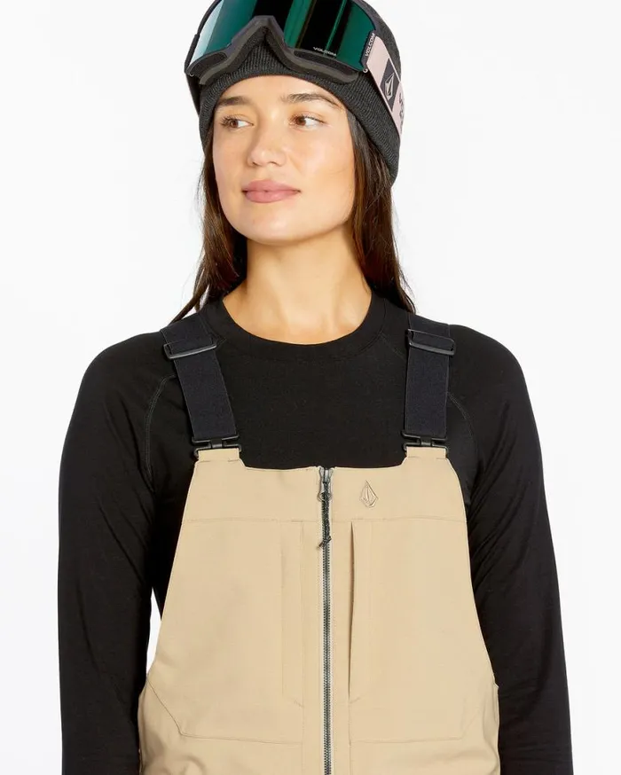 Womens Swift Bib Overalls 8211 Sand Womens Volcom Pants