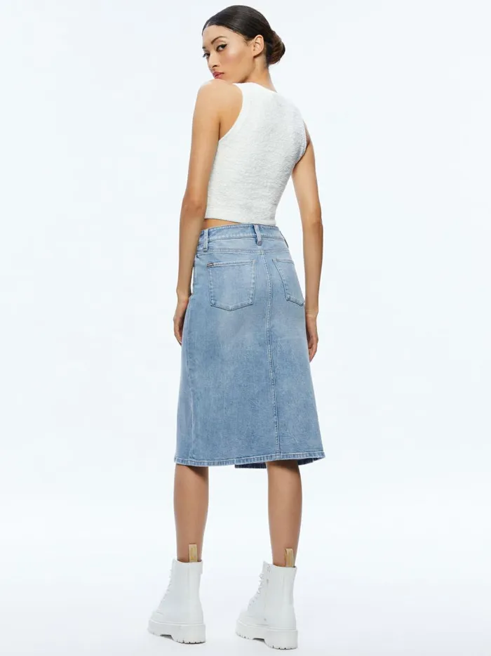 Womens Tops Alice Olivia Amity Sleeveless Cropped Tank Soft White