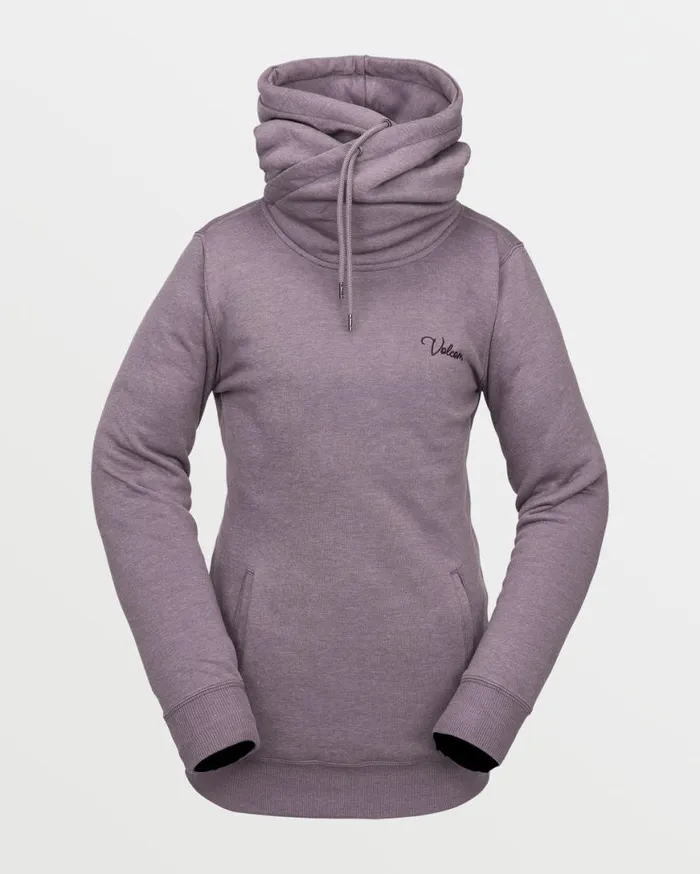 Womens Tower Pullover Fleece 8211 Dusty Lavender Womens Volcom Layering