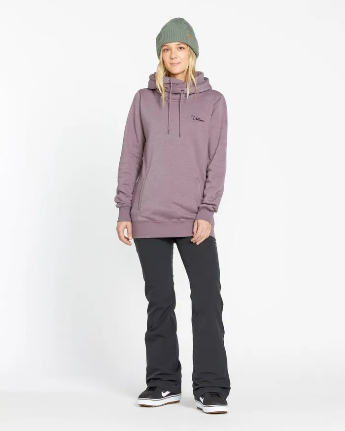 Womens Tower Pullover Fleece 8211 Dusty Lavender Womens Volcom Layering