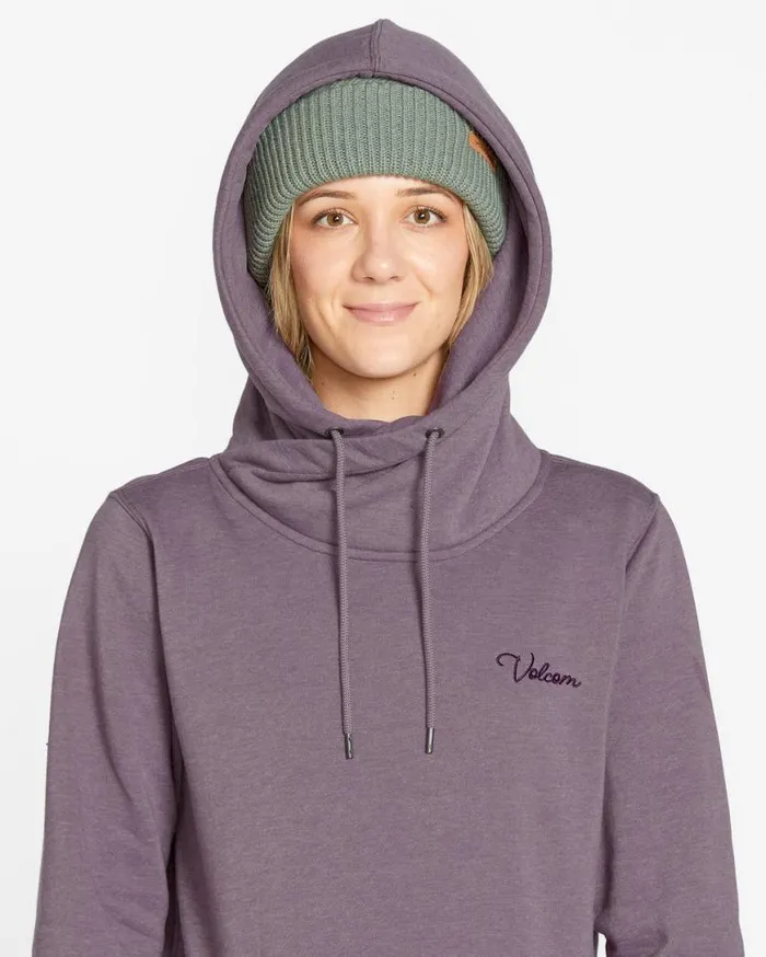 Womens Tower Pullover Fleece 8211 Dusty Lavender Womens Volcom Layering