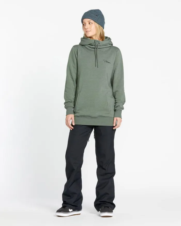 Womens Tower Pullover Fleece 8211 Lichen Green Womens Volcom Layering