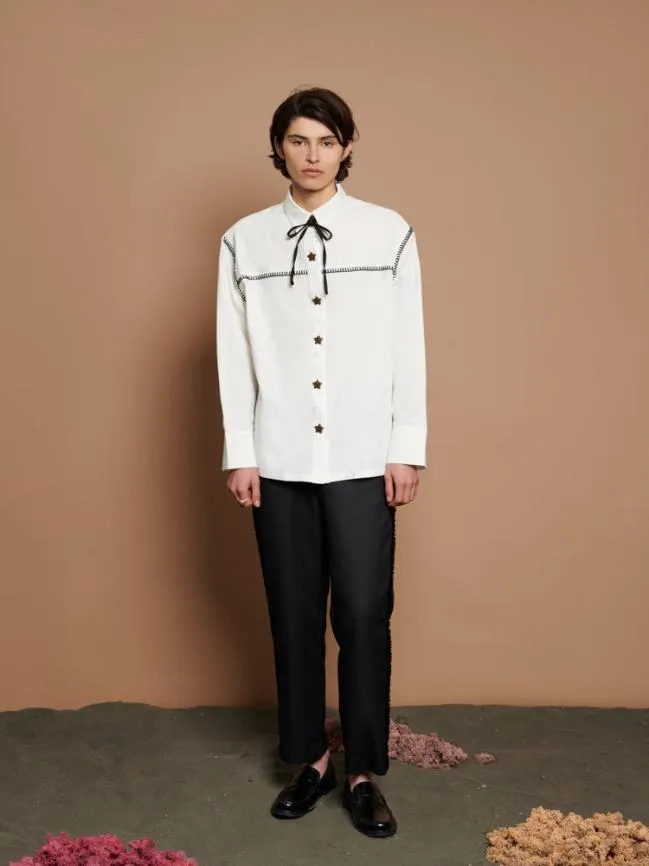 Womenswear Arlo Star Shirt Pearl White Sister Jane Womenswear Arlo Star Shirt Pearl White Sister Jane