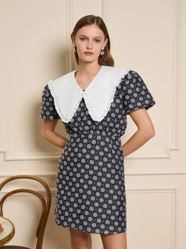 Womenswear Camille Jacquard Mini Dress Coal Black Sister Jane