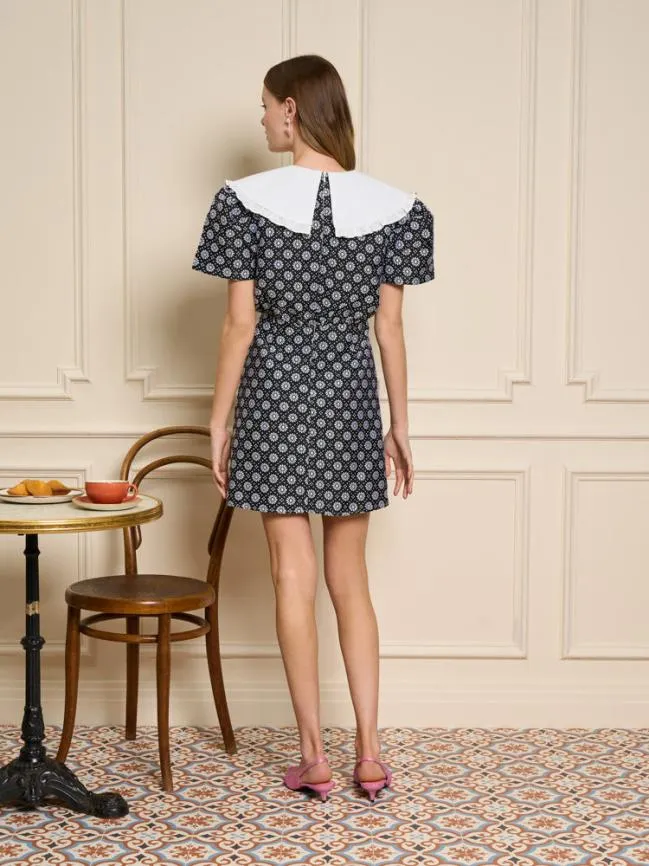 Womenswear Camille Jacquard Mini Dress Coal Black Sister Jane