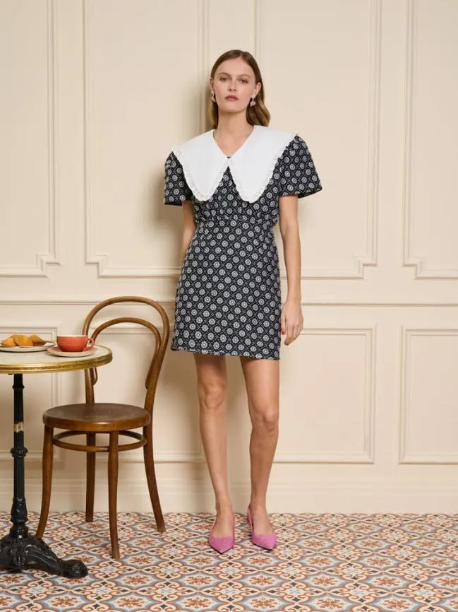 Womenswear Camille Jacquard Mini Dress Coal Black Sister Jane