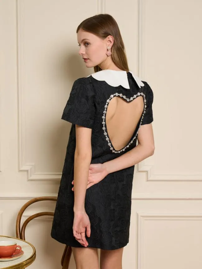 Womenswear Cheri Rose Jacquard Dress Ink Black Sister Jane