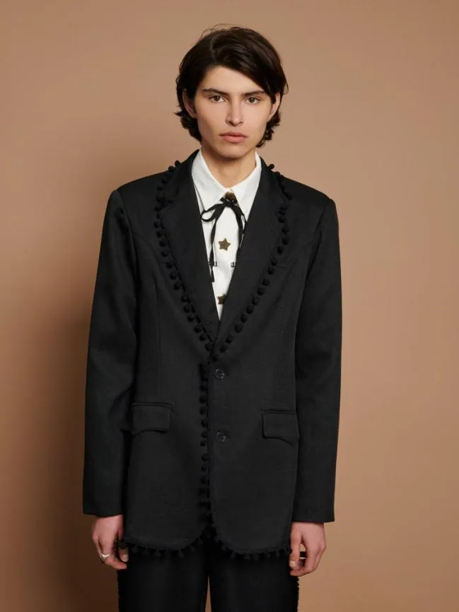 Womenswear Cory Pom Pom Blazer Black Ink Sister Jane