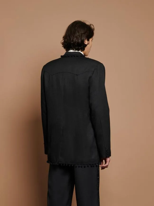 Womenswear Cory Pom Pom Blazer Black Ink Sister Jane