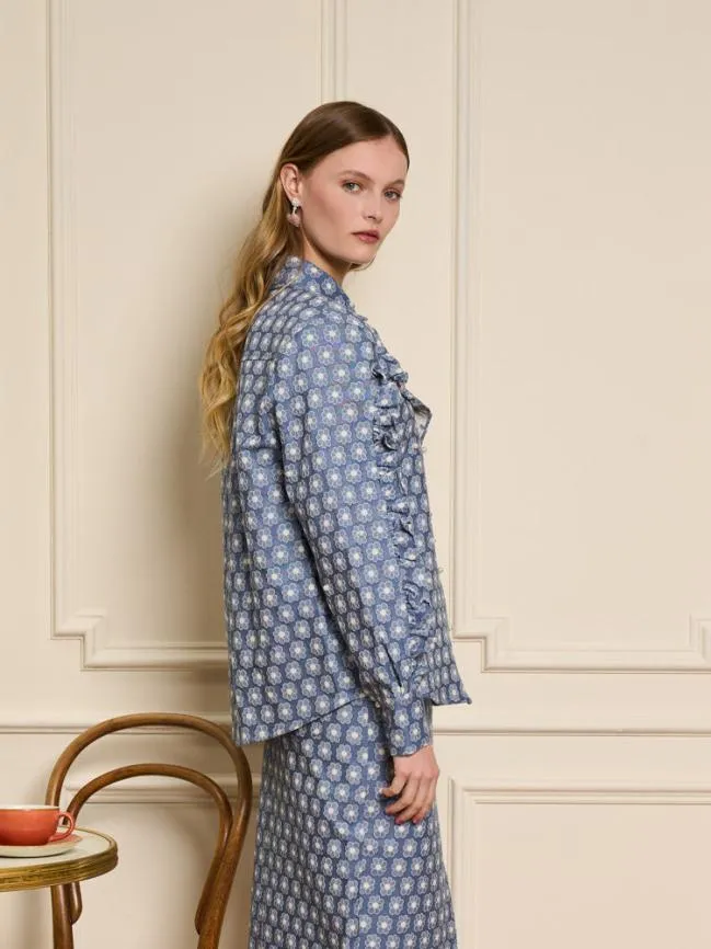 Womenswear Daisy Denim Pearl Shirt Captain Blue Sister Jane Womenswear Daisy Denim Pearl Shirt Captain Blue Sister Jane