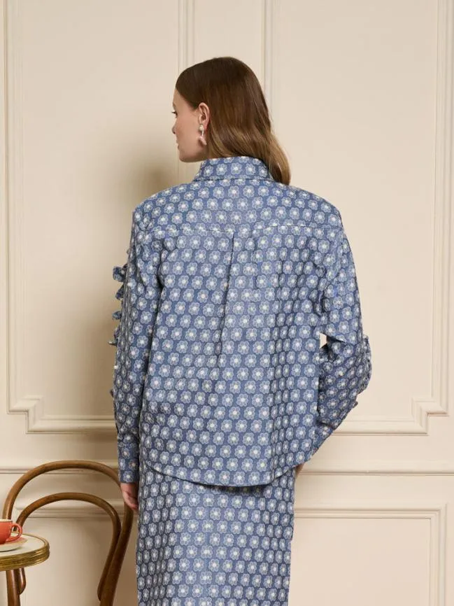 Womenswear Daisy Denim Pearl Shirt Captain Blue Sister Jane Womenswear Daisy Denim Pearl Shirt Captain Blue Sister Jane