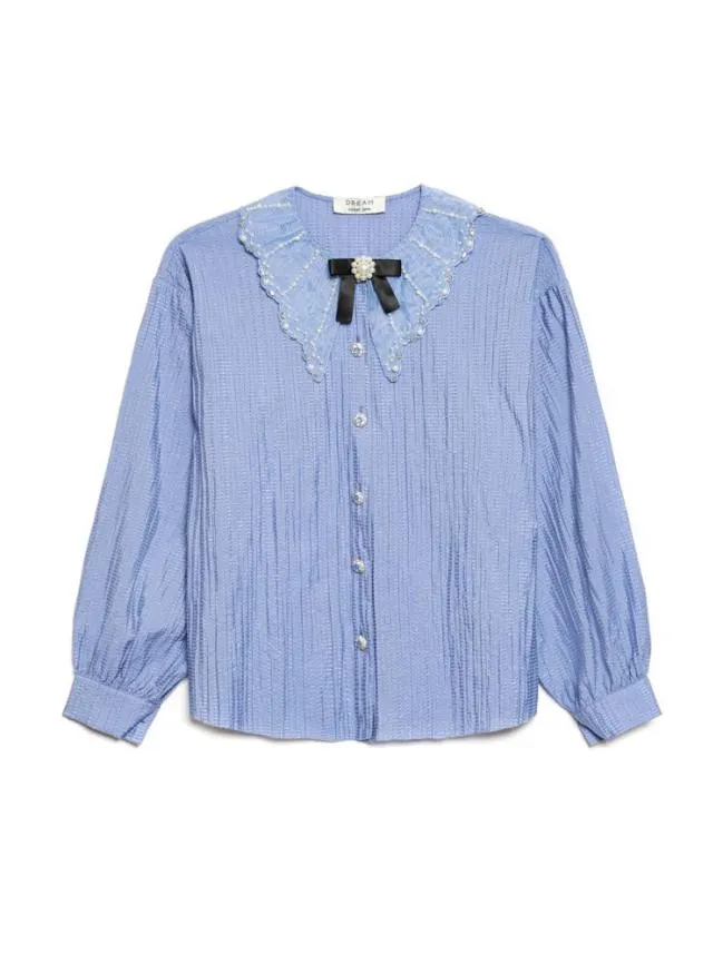 Womenswear DREAM Aqua Embellished Blouse Cornflower Blue Sister Jane
