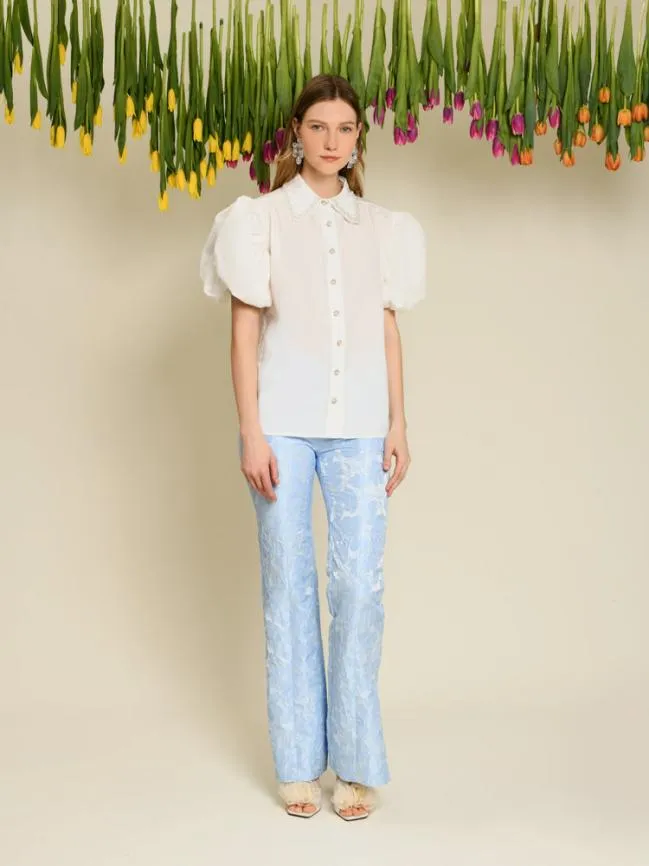 Womenswear DREAM Arabella Bead Collar Shirt Pearled Ivory Sister Jane Womenswear DREAM Arabella Bead Collar Shirt Pearled Ivory Sister Jane