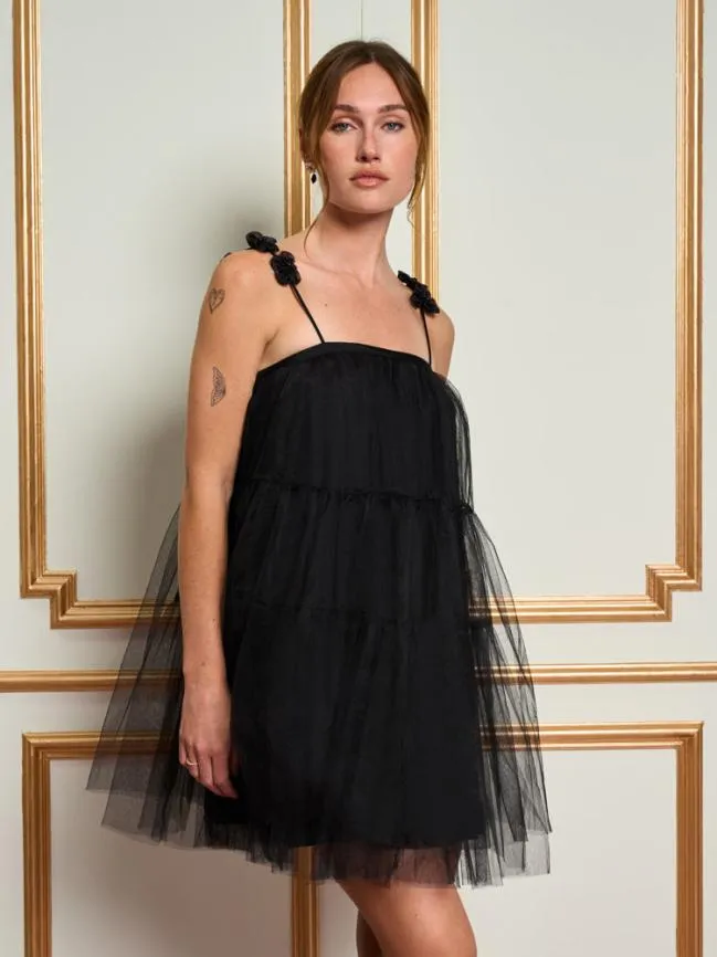 Womenswear DREAM Aurore Tulle Cami Dress Coal Black Sister Jane