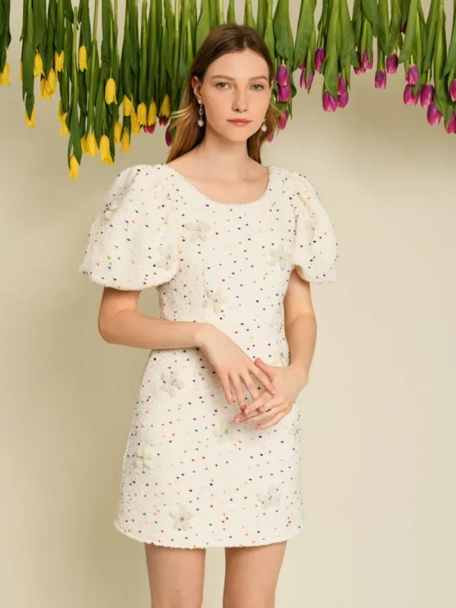 Womenswear DREAM Blossom Tweed Mini Dress Lime Punch Sister Jane