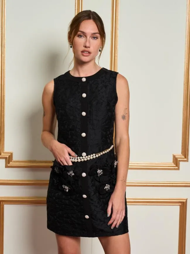 Womenswear DREAM Papillon Applique Mini Dress Ink Black Sister Jane