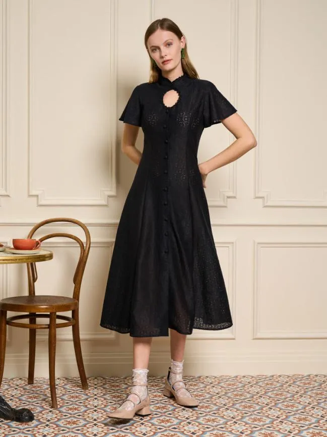 Womenswear Estelle Lace Midi Dress Coal Black Sister Jane