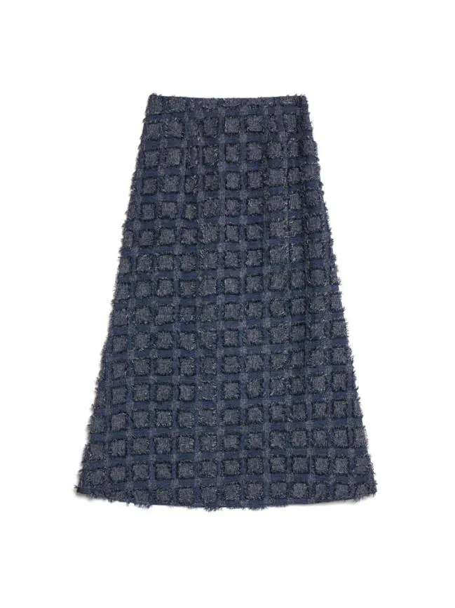 Womenswear Ghospell Esther Fray Midi Skirt Aegean Blue Sister Jane