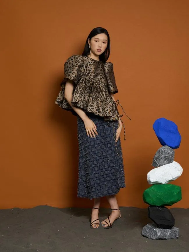 Womenswear Ghospell Mabel Leopard Ruched Top Leopard Sister Jane Womenswear Ghospell Mabel Leopard Ruched Top Leopard Sister Jane