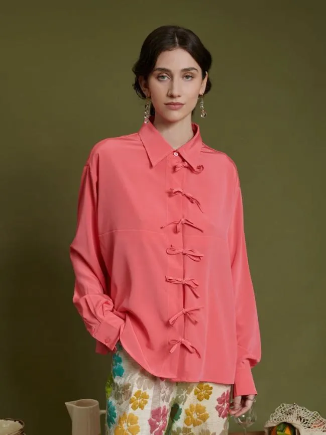 Womenswear Ghospell Margot Bows Shirt Brink Pink Sister Jane