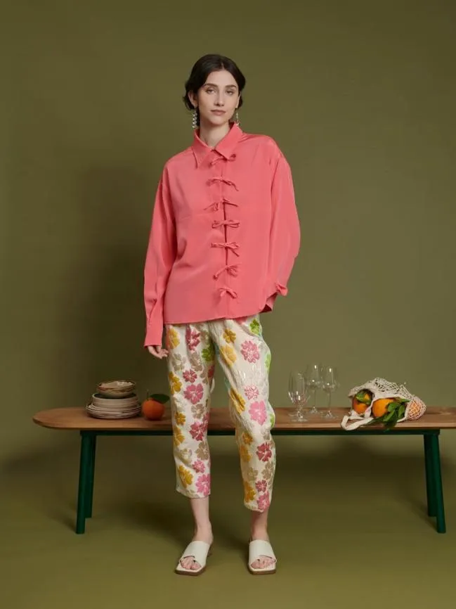 Womenswear Ghospell Margot Bows Shirt Brink Pink Sister Jane
