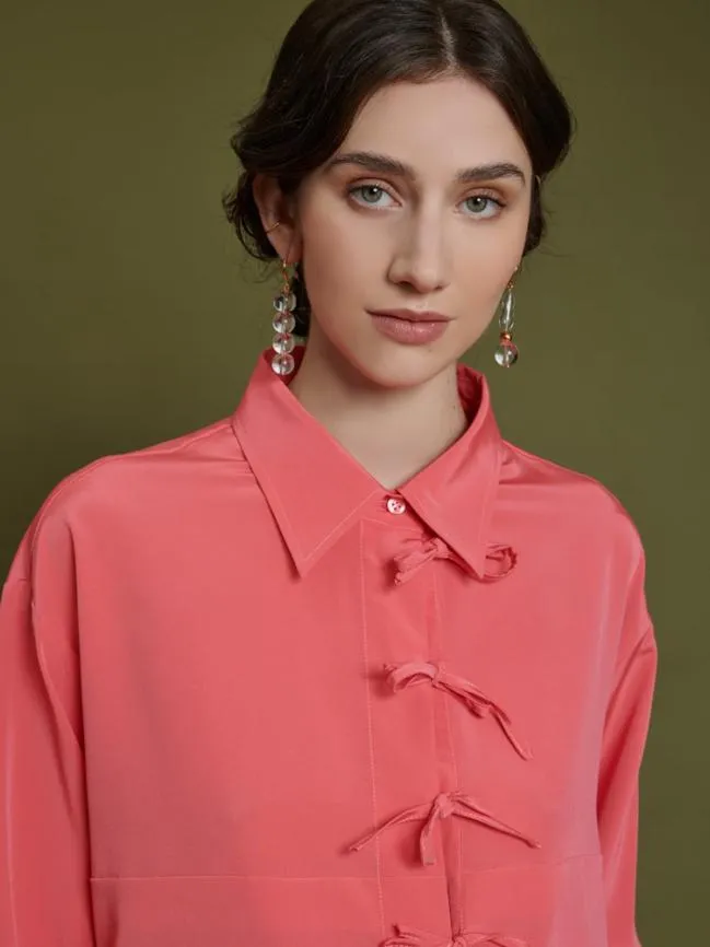 Womenswear Ghospell Margot Bows Shirt Brink Pink Sister Jane