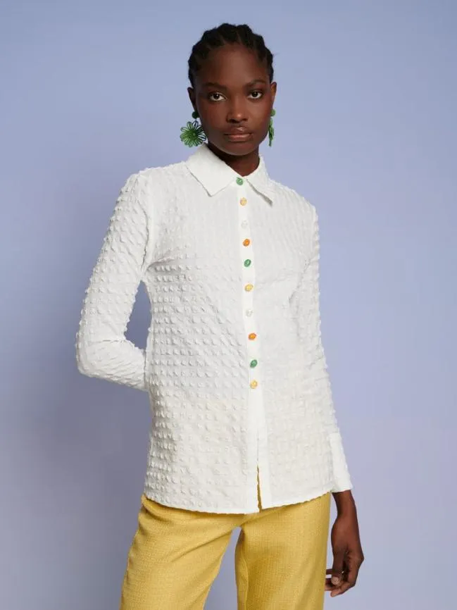 Womenswear Ghospell Nikita Button Shirt Brillant White Sister Jane