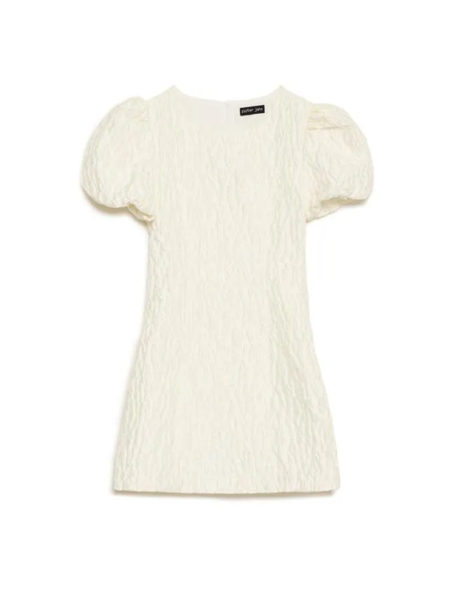 Womenswear Horizon Jacquard Heart Back Dress Pearled White Sister Jane Womenswear Horizon Jacquard Heart Back Dress Pearled White Sister Jane