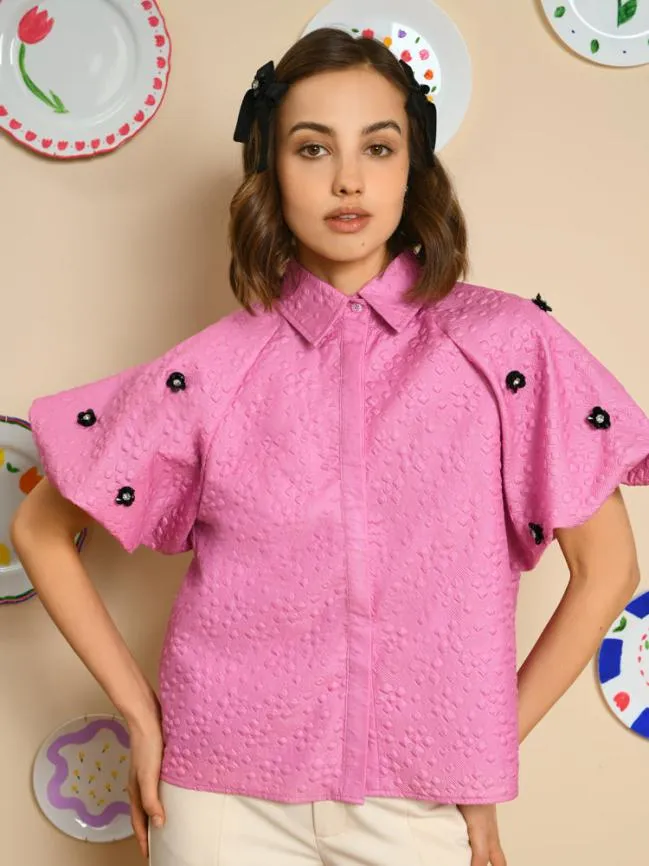 Womenswear Maude Embellished Shirt China Pink Sister Jane