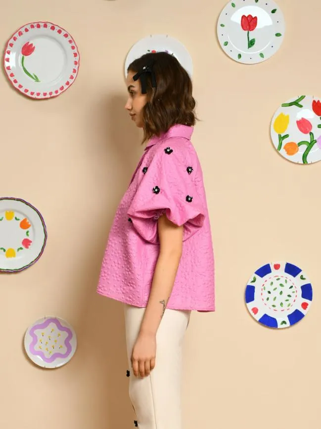 Womenswear Maude Embellished Shirt China Pink Sister Jane