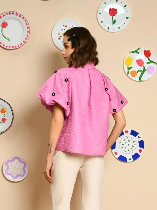 Womenswear Maude Embellished Shirt China Pink Sister Jane