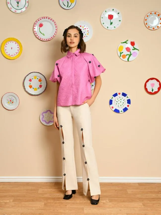 Womenswear Maude Embellished Shirt China Pink Sister Jane
