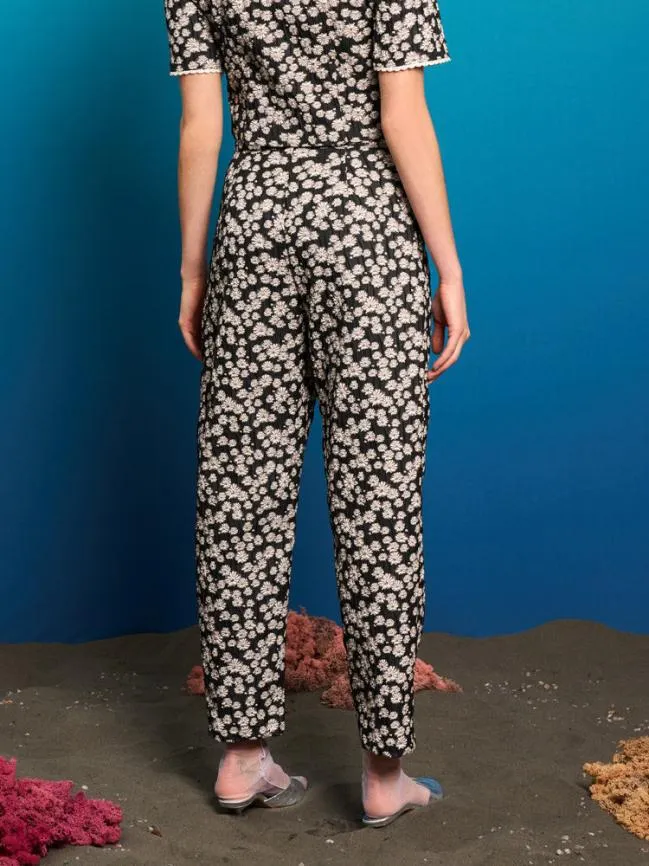 Womenswear Pearl Marina Jacquard Trousers Black Daisy Sister Jane Womenswear Pearl Marina Jacquard Trousers Black Daisy Sister Jane