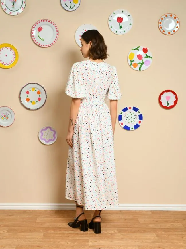 Womenswear Rainbow Hearts Midi Dress Snow White Sister Jane Womenswear Rainbow Hearts Midi Dress Snow White Sister Jane