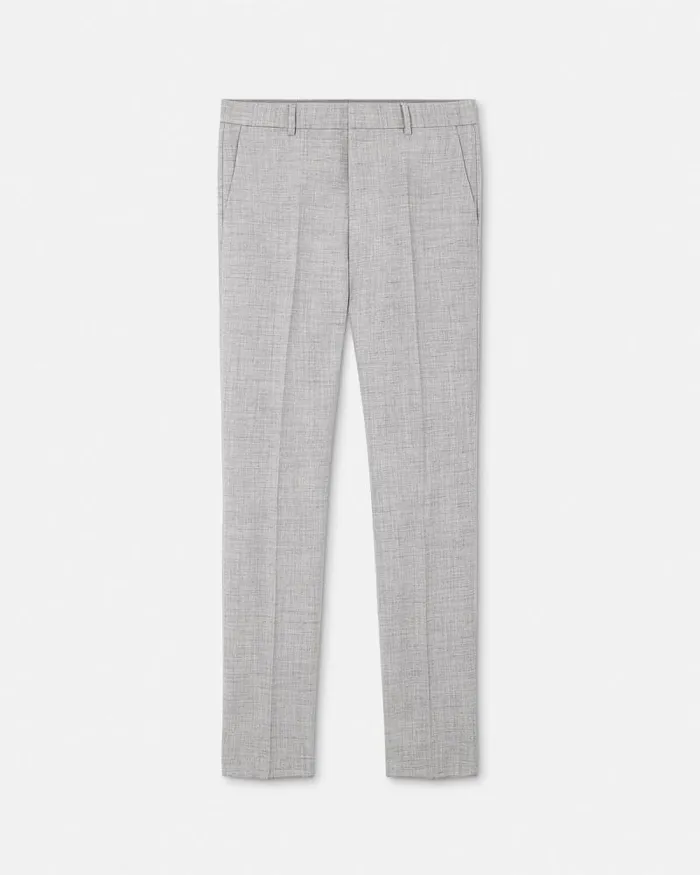 WoolBlend Formal Pants Gray Men Versace Blazers and Suits