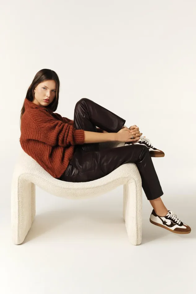 Worker Style Pants Kelly Purple Women Baandsh Pants and Jeans