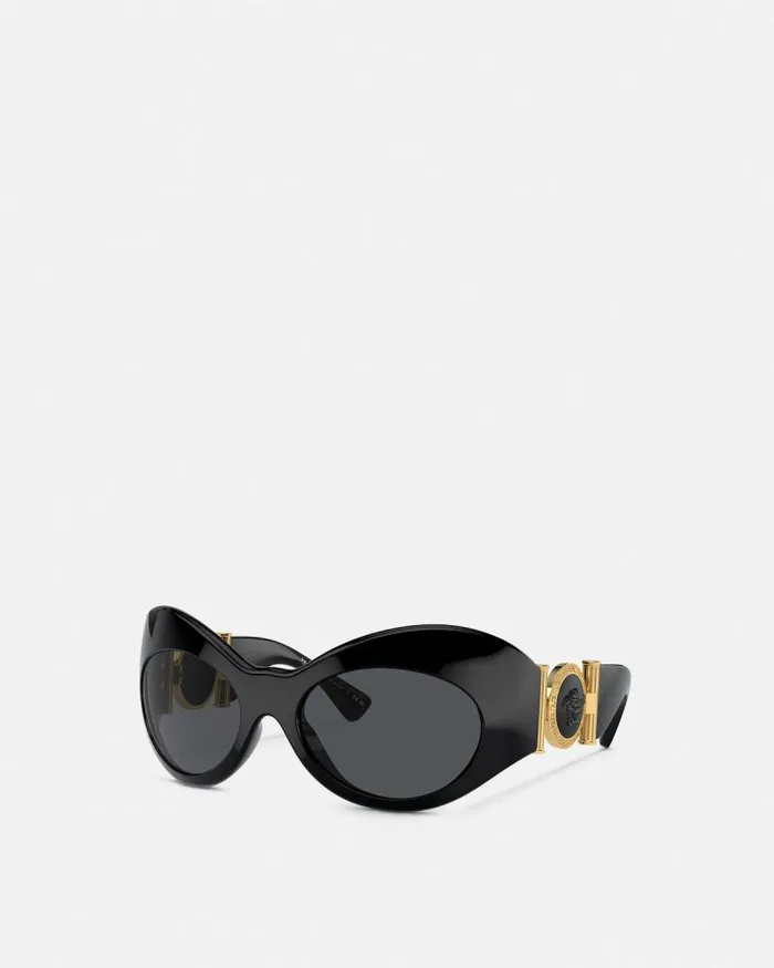 Wrap Sunglasses Blackgold Women Versace Sunglasses